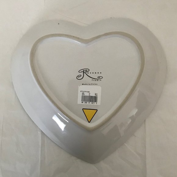 Large Retro Ceramic Valentine Heart-Shaped Bowl NWT - Picture 8 of 12